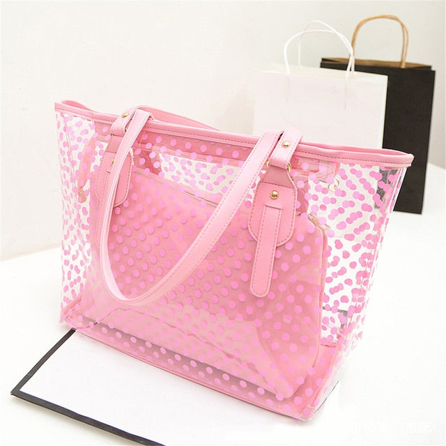 Candy Color Transparent Handbag