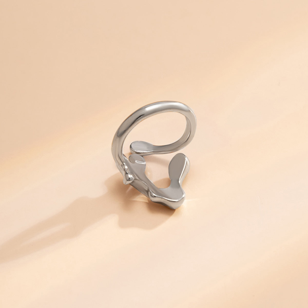 Simple Style Lines Geometric Ring