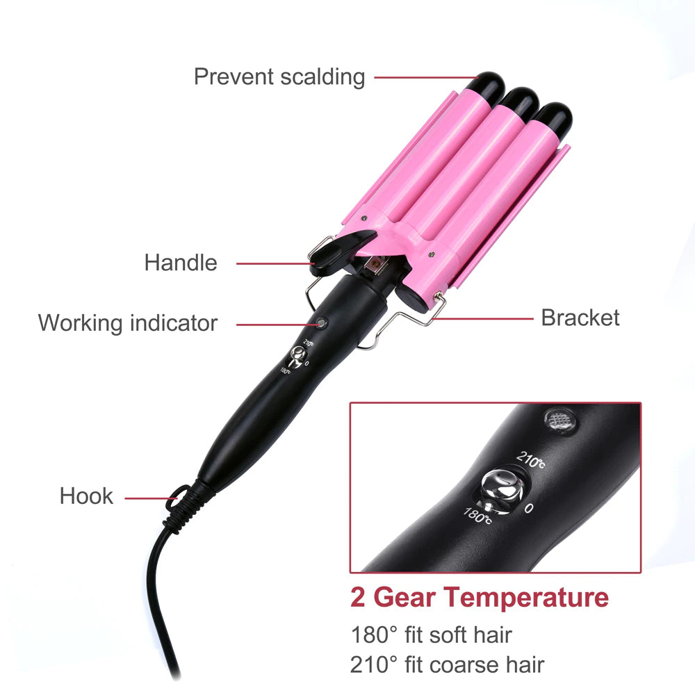 3 Barrels Hair Curling Iron