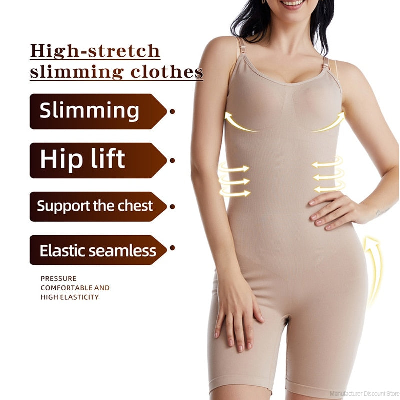 Womens Bodysuit Shapewear High Stretch Nylon S-3XL Seamless Slimming Soft